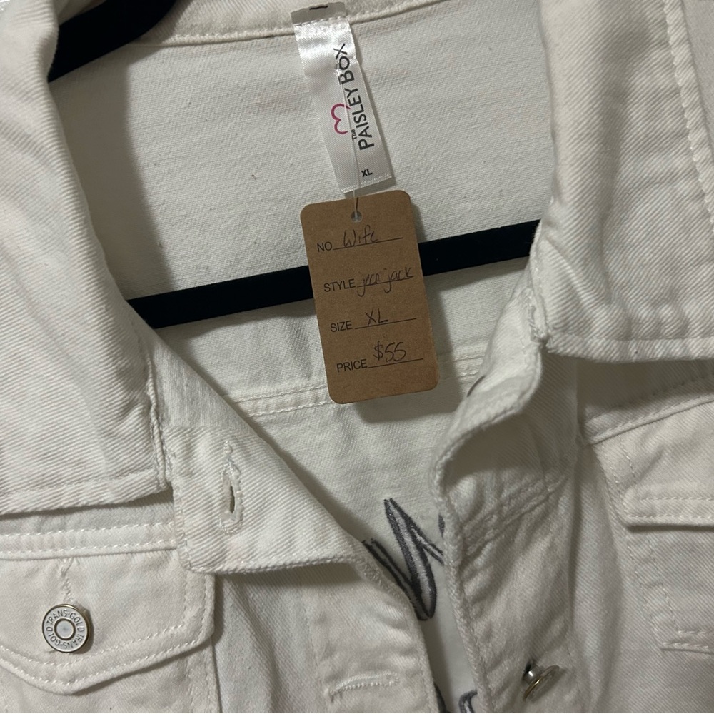 “Wife of the Party” White Jacket XL